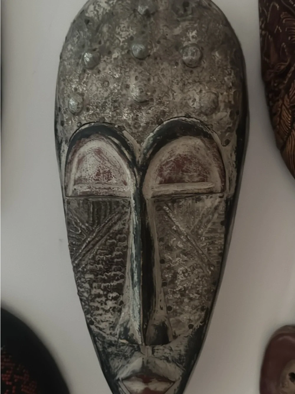 Decorative Tribal Wall Mask Set - Brown & Black